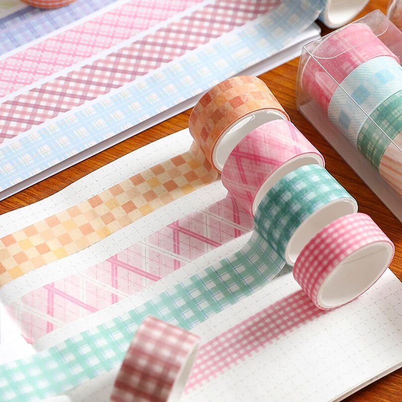 Ekose Kağıt Washi Tape Bant 24lü