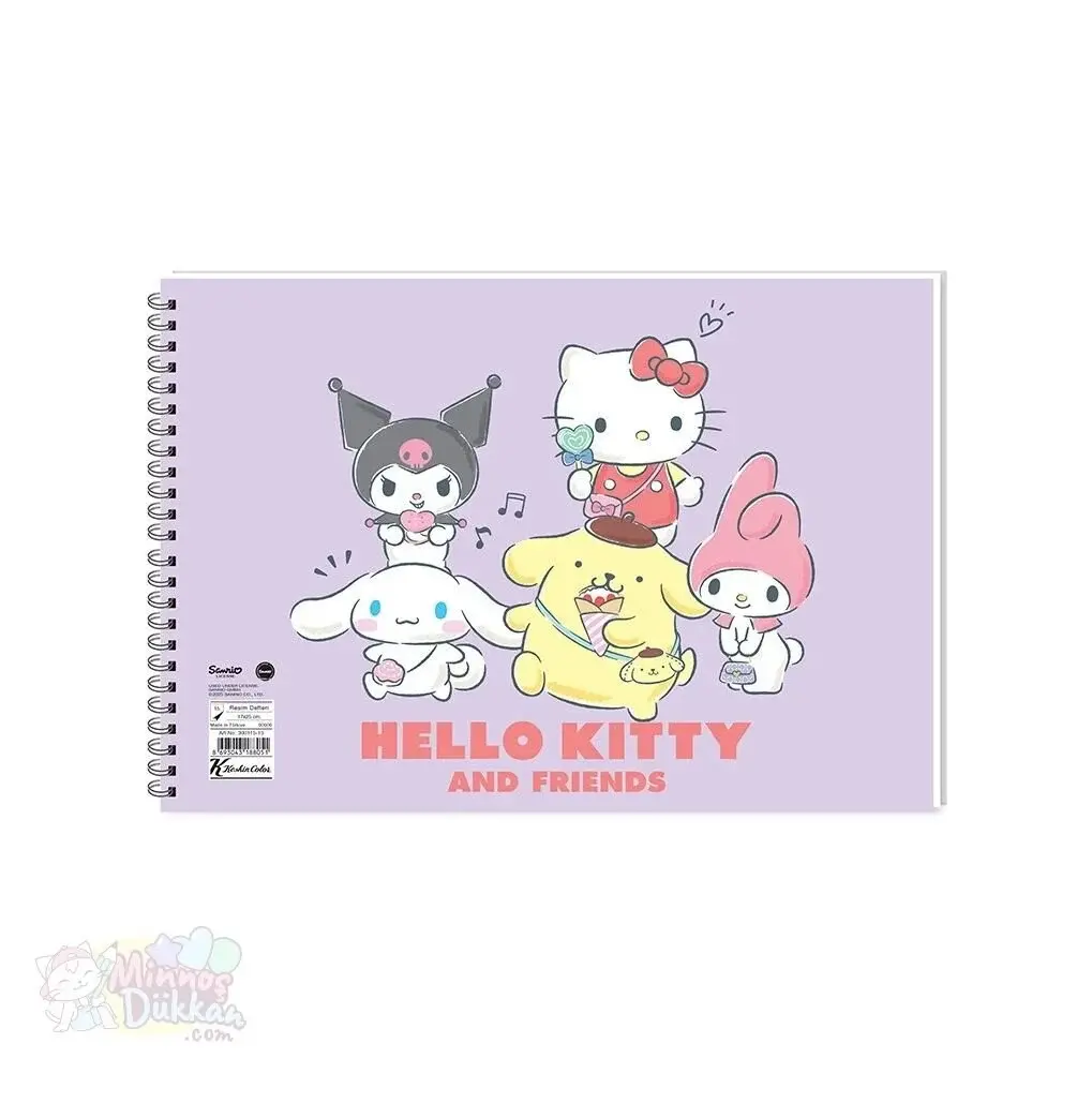 Hello Kitty and Friends Resim Defteri 17x25 15 Yaprak - 4 Adet