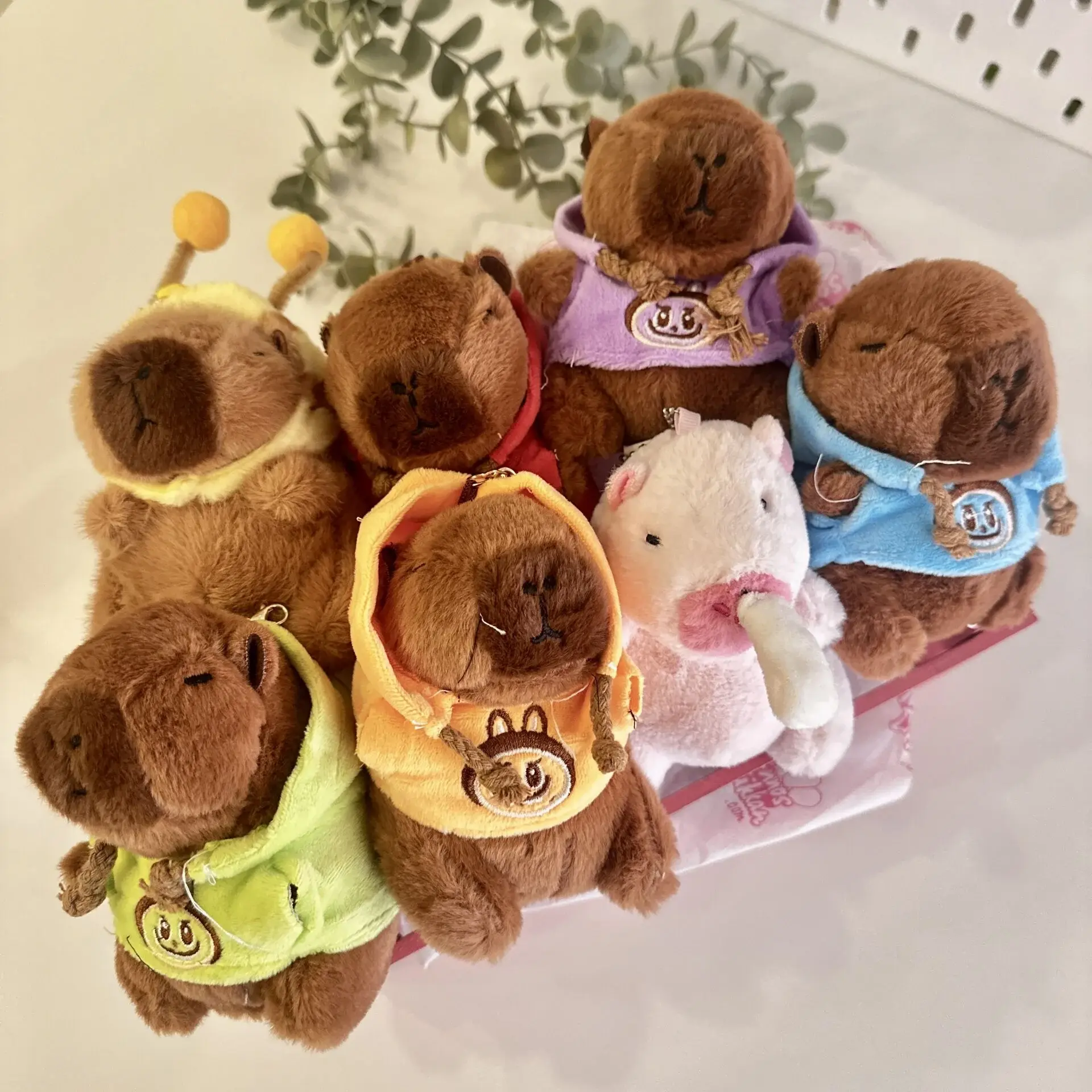 Capybara Peluş Oyuncak Anahtarlık - 6 adet
