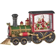 Noel Babanın Treni Işıklı Müzikli Dekoratif Kar Küresi