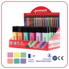Penmark Fosforlu Kalem 60 Lı Stand Pastel Renkler