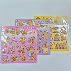 Capybara Bubble Sticker - 12li paket