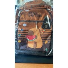 Capybara 3lü Sırt Çantası Set - Kahve