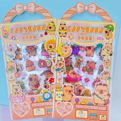 Capybara Çantalı Sticker Seti - 12li paket