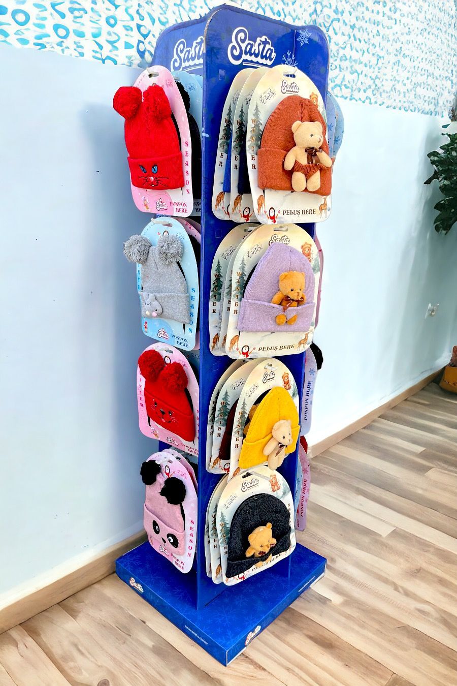 Sasta Peluş Bere 10Adet