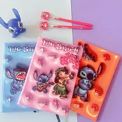 Stitch Kalın Kapak Çizgili Defter - 4 Adet